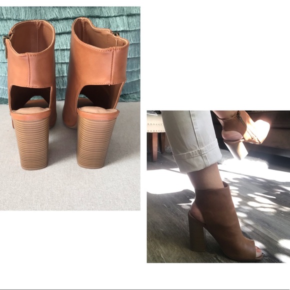 ☕️Whiskey Peep Toe Booties🤩 - Picture 2 of 3